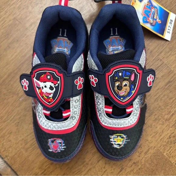 Paw Patrol Kids Sneakers - Black, Red, and Blue light up - Picture 4 of 11